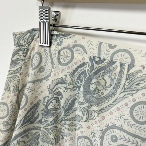 NWT VTG Liz Claiborne Paisley Wrap Maxi Skirt Size 12 Blue Cream - Picture 5 of 5